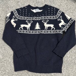Old Navy Sweater with White Reindeer Pattern